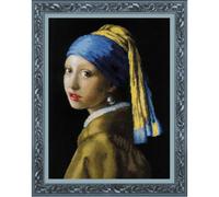 Set Riolis pour point de croix "Fille aux oreilles de perles d'après le tableau de J. Vermeer", 30x40cm