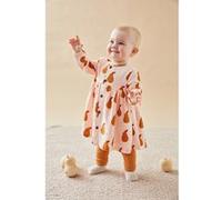 Set robe + legging poires, rose clair/caramel 9M