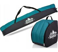 Set sac à chaussures de ski + sac à skis Set de ski 180 cm Cordura 600 x 600D ; turquoise