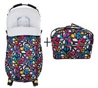 Set sac housse universel pour poussette+Sac à langer et organiseur grand. C'est disponible en plusieurs modèles et couleurs (Revel DEMI-SAISON)