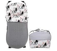 Set sac housse universel pour poussette+Sac à langer et organiseur grand. C'est disponible en plusieurs modèles et couleurs (Star Wars)