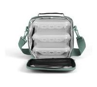 Set sacoche lunch box SEP126V, Gris et vert Isotherme pour conserver vos aliments 6h au frais, avec 3 tupperware