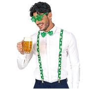 Set Saint Patrick - WIDMANN - Lunettes, Bretelles, Nœud Papillon - Vert - 3 Pièces - Adulte
