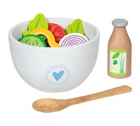Salat Set Vitalbowl: Schüssel: Ø 13 cm, H: 8,2 cm,Holz und Filz,24 Teile,per Set