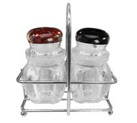 Set Salière et Poivrière | Set De Salière Et Poivrière Avec Support,Contenants de Stockage avec Support pour Restaurant, Cuisine, Maison, Pique-nique, Camping et Extérieur