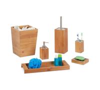 Set salle de bain 6 pièces résistant léger set accessoires salle de bain