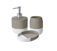 Set salle de bain bicolore 3 pièces céramique