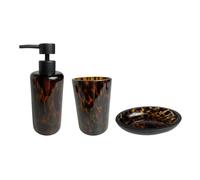 Set salle de bain léopard 3 pièces verre