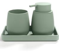 Set Salle de Bain Moderne Vert avec Distributeur Vendos85