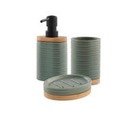 Set salle de bain strié 3 pièces céramique