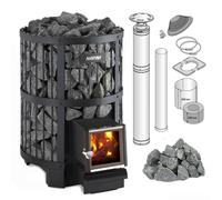 Set Sauna Poêles À Bois Harvia Legend 240 Sl, Cheminee Et Des Pierres