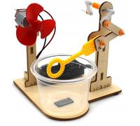Set scientifique en bois DO IT YOURSELF Moulin à vent CREATIVE et bulles STEM