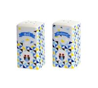 Set Sel et poivre Hiboux bleu et blanc