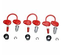 Set Serrures 3 Pièces Pour Coffre Et Valises GIVI Tous Types Z228 Clé Rouge Z228