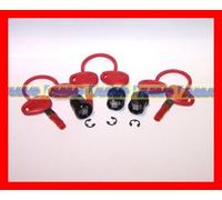 Set Serrures 3 Pièces Pour Coffre Et Valises GIVI Tous Types Z228 Clé Rouge Z228