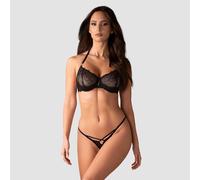 Set Sexy Avec Soutien-Gorge en Dentelle Français Et String Ouvert Obsessive