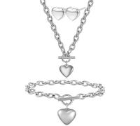 Set Simple Heart-Argent KP34205