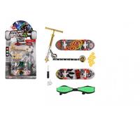 Set skateboard à vis, finger scooter, waveboard en plastique avec accessoires - mélange d'espèces sur carte