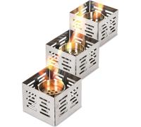Set skato Bougie de table au bioéthanol en acier chromé