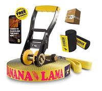 Gibbon Set de slackline Banana Lama XL Treewear – Mixte Adulte – Bleu/Jaune 25 m