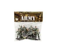 Set soldats 4pcs avec accessoires plastique CZ design sur carte 18x19,5cm