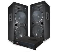 Set SONORISATION DJ CLUB LSC215 Boomers 38cm - Amplificateur Gemini 4000W - Câblages