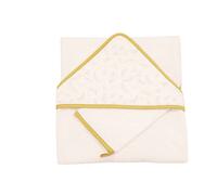 Set sortie de bain et gant leafy beige 90X150