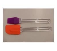 Set Spatule & Pinceau Alimentaires - Non Spécifié - 25 Cm - Silicone - Résistant À 300°C - Orange