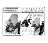 Givi Kit de fixations 156DT pour Suzuki AN 250/400 Burgman & AN 250/400 Business Noir