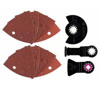 Bosch Set universel de 13 pièces Starlock ACZ 85 EB (1x); AIZ 32 APB (1x); ATZ 52 SFC (1x); feuilles abrasives Wood and Paint (10x) Quantité:1