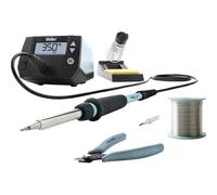 Weller WE 1010 (T0053298390) Kit éducatif 70 W/230 V Station de soudage numérique 1 canal avec 2 pointes de soudure, coupe latérale et fil de soudure, plage de température 100 °C - 450 °C Bleu