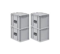 SET SUPER ÉCONOMIQUE 4x Bac Euro NextGen Portable | HxLxP 33,5x30x40cm | 30 litres | Eurobox, boîte industrielle, boîtes de rangement, empilables, conteneur de stockage, bacs de rangement