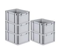 SET SUPER ÉCONOMIQUE 5x Bac Euro NextGen Economy | Poignées fermées | HxLxP 22x30x40cm | 20 litres | Eurobox, boîte industrielle, boîtes de rangement, empilables
