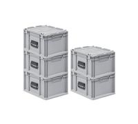 SET SUPER ÉCONOMIQUE 5x Bac Euro NextGen Portable | HxLxP 23,5x30x40cm | 20 litres | Eurobox, boîte industrielle, boîtes de rangement, empilables, conteneur de stockage, bacs de rangement