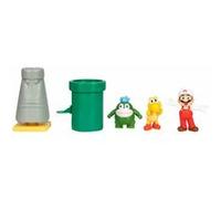 Set super mario : 3 figurines mario koopa spike + 2 accessoires - figurine collection - diorama du désert - enfant + 1 carte animaux