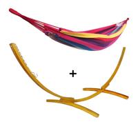 Set support en métal avec petit hamac rouge