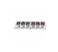 Set Support Inox et 6 Bacs GN 1/9 - H 100 mm - Pujadas - Inox G