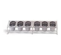 Set Support Inox et 6 Bacs GN 1/9 - H 100 mm - Pujadas - Inox G
