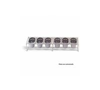 Set Support Inox et 6 Bacs GN 1/9 - H 65 mm - Pujadas - Inox G