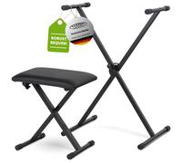 Set Support X Piano Stand Siege Pied Banquette Banc Clavier Synthétiseur Metal