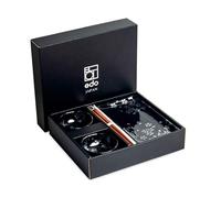 Set Sushi Noir - Hana Black - 2 personnes - Ensemble de sushi japonais - Ensemble de vaisselle à sushi pour 2 - Assiettes à Sushi - Plats à Sushi - Baguettes à Sushi - Emballé dans