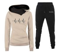 Set Sweat Ensemble Molleton Confortable Style Urbain Tracksuit Femme Sport Printemps Pantalon À Poches Running Été Survêtement Vêtement Respirant Loisirs Zip Complet D'hiver Chaud Hiver Grande Taille