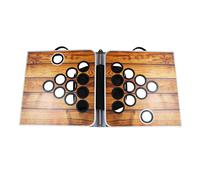 Set table de beer pong Backspin en bois compartiment réfrigéré 6 balles