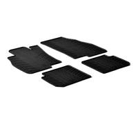 Set tapis de caoutchouc compatible avec Alfa Romeo Mito 3 portes 2008- (T profil 4-pièces + clips de montage)