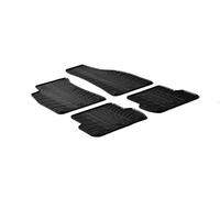 Set tapis de caoutchouc compatible avec Audi A4 8E 2001-2008 / Seat Exeo (T profil 4-pièces + clips de montage), Noir