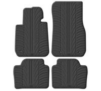 Set tapis de caoutchouc compatible avec BMW 3 serie F30/F31 2012-2019 (T profil 4-pièces + clips de montage), Noir