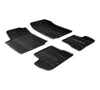 Set tapis de caoutchouc compatible avec Citroen C2 2003- (T profil 4-pièces)