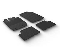 Set tapis de caoutchouc compatible avec Dacia Duster 2015-2018 (G profil 4-pièces + clips de montage)