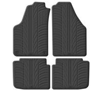 Set tapis de caoutchouc compatible avec Fiat Idea 2006- / Lancia Musa 2007- (T profil 4-pièces + clips de montage)