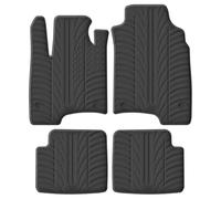 Set tapis de caoutchouc compatible avec Fiat Panda 2014- (T profil 4-pièces + clips de montage)